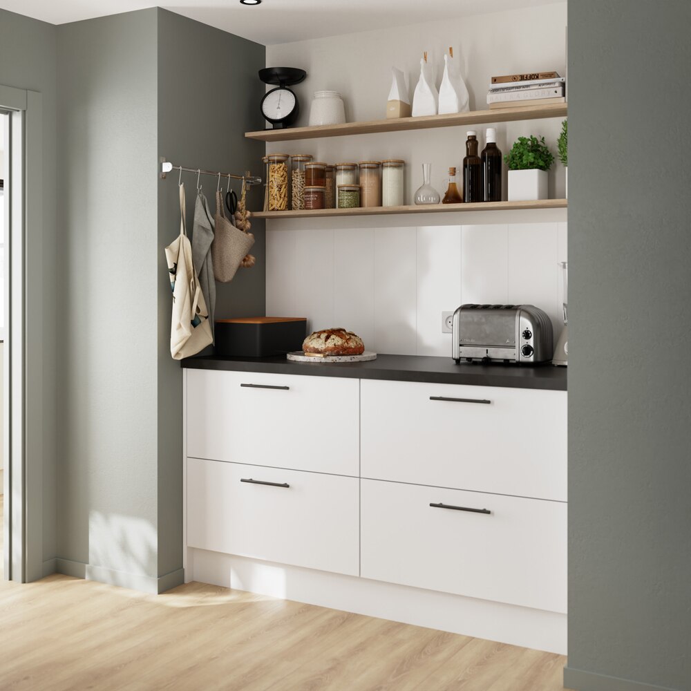 Front usa GOODHOME Stevia, MDF, 80 x 36 x 1.8 cm, alb