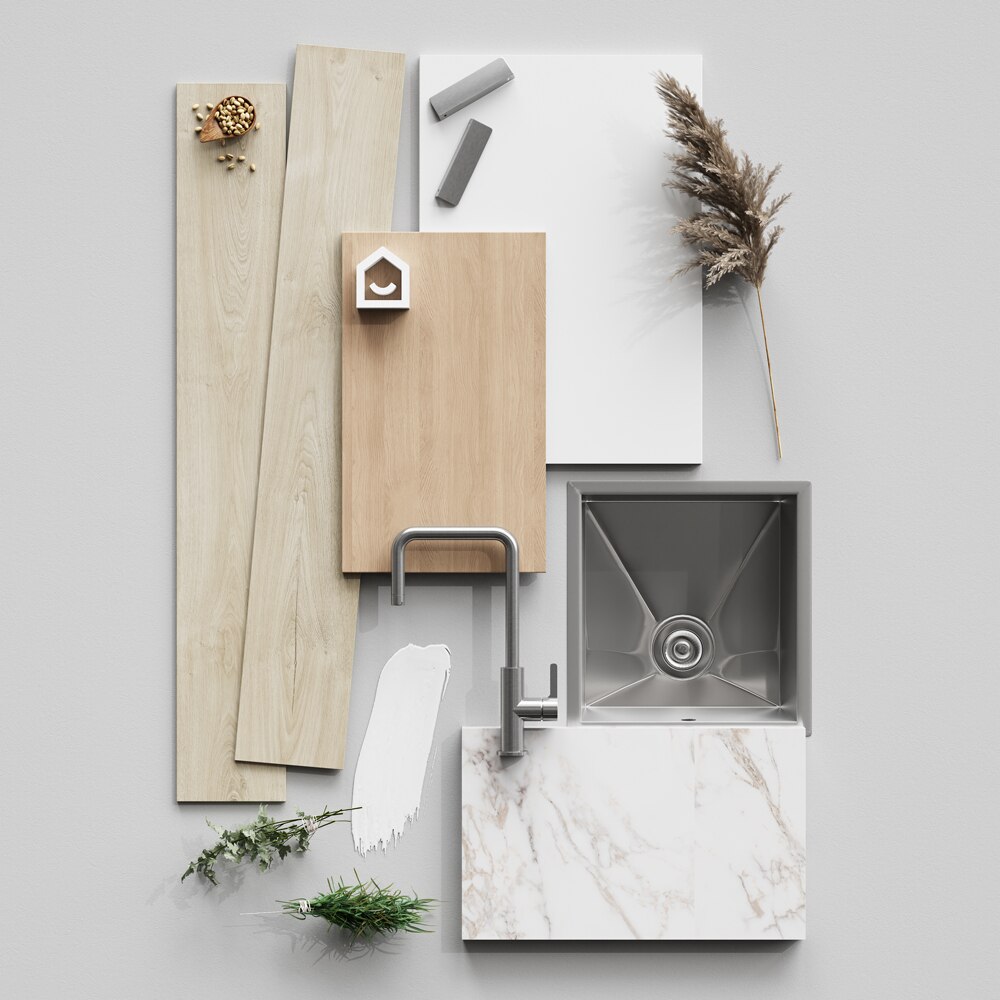 Front usa GOODHOME Stevia, MDF, 80 x 36 x 1.8 cm, alb