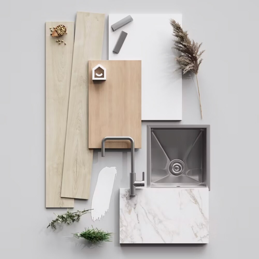 Front usa GOODHOME Stevia, MDF infoliat, 60 x 90 x 1.8 cm, alb mat