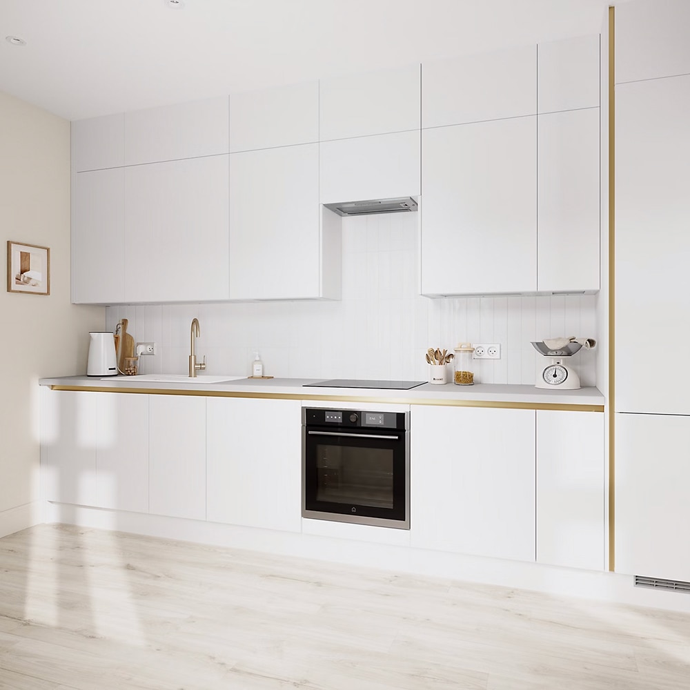 Front usa GOODHOME) Stevia, MDF infoliat, 30 x 90 x 1.8 cm, alb mat