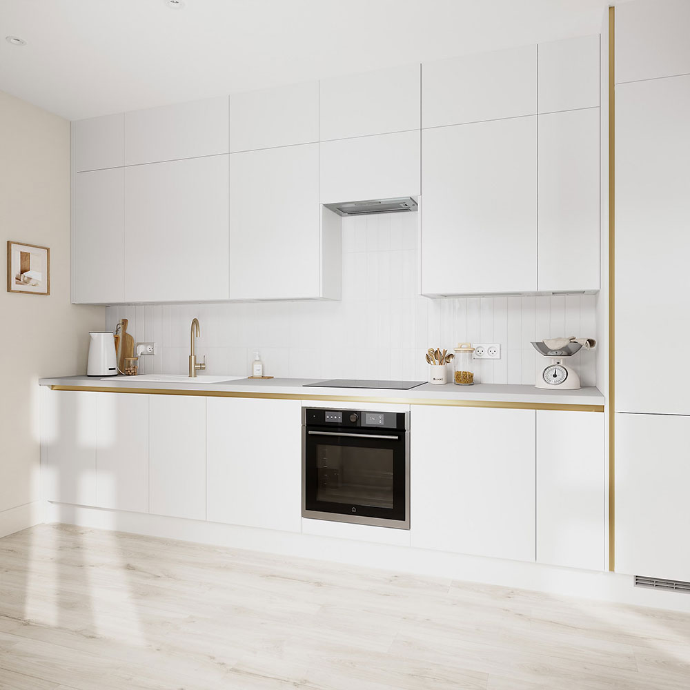 Panou inlocuitor GOODHOME Stevia, 57 x 201 1.8 cm, PAL, alb