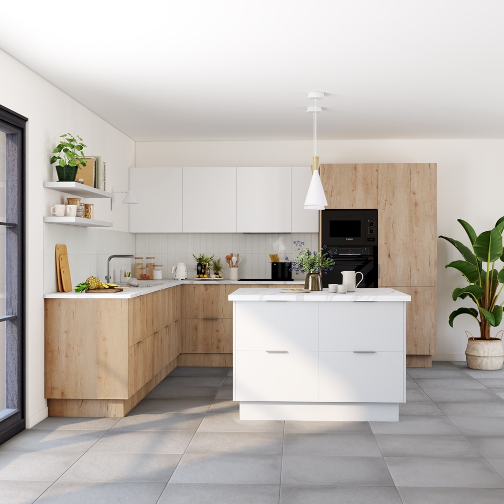 Front usa GOODHOME Stevia, MDF, 40 x 72 x 1.8 cm, alb