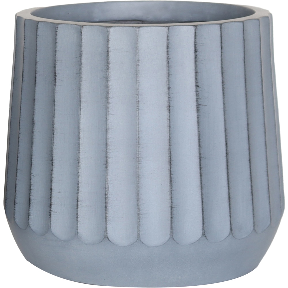 Ghiveci flori VERVE Rib, D 28 cm, albastru-gri