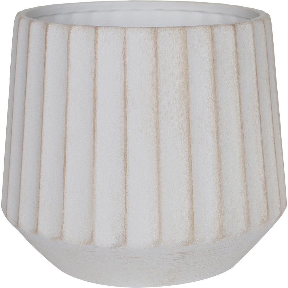 Ghiveci flori VERVE, teracota, D 22 cm, bej