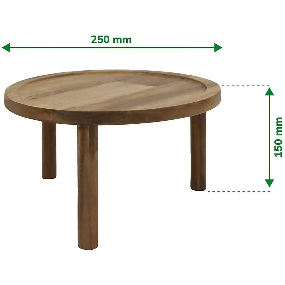 Suport ghiveci VERVE, lemn de acacia, D 25 cm