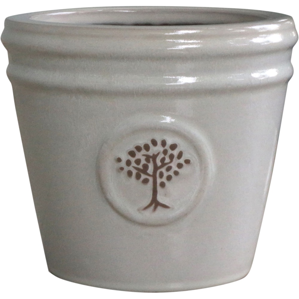 Ghiveci flori VERVE Moon Beam, D 20 cm, alb-crem