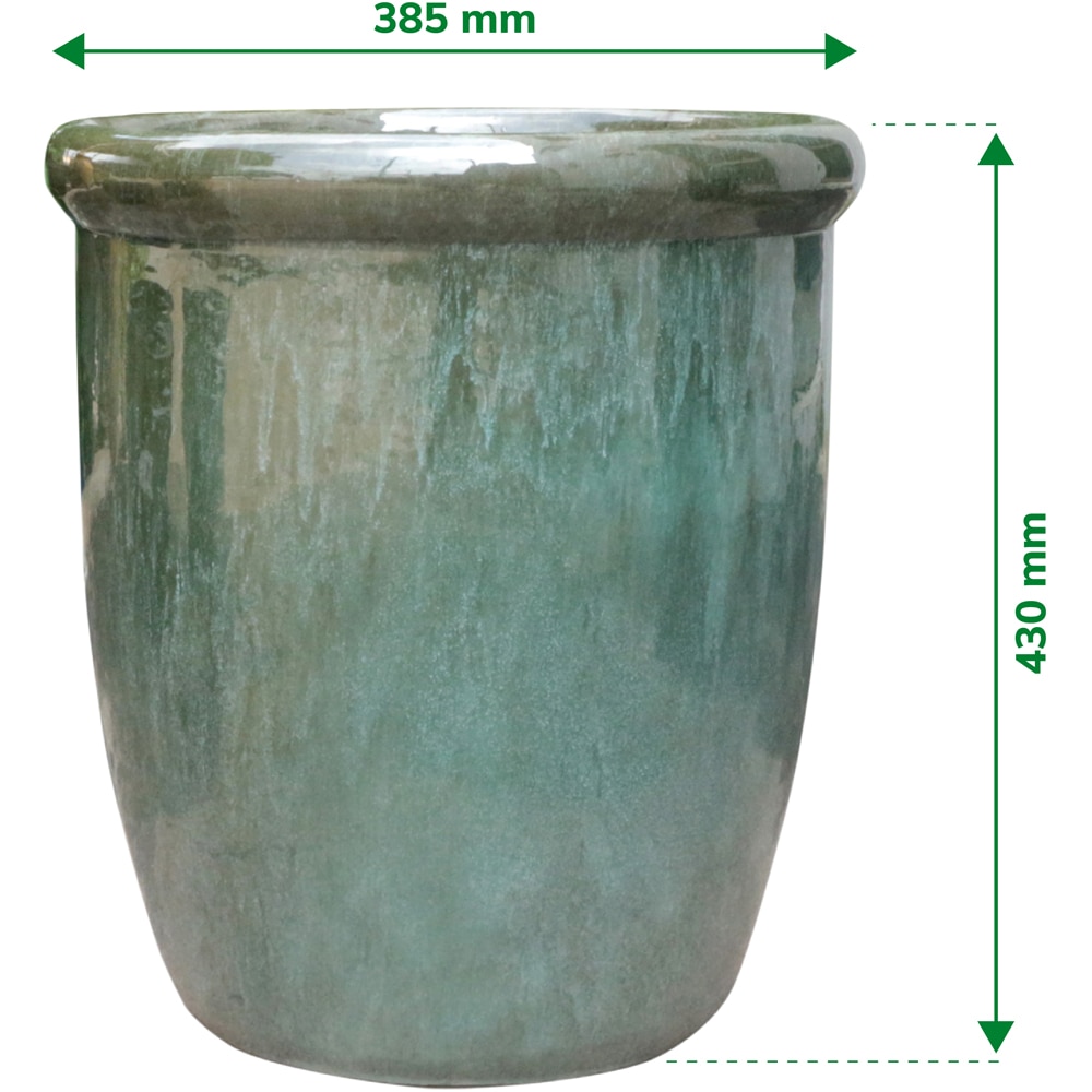 Ghiveci flori VERVE Green Moss, D 38.5 cm, verde
