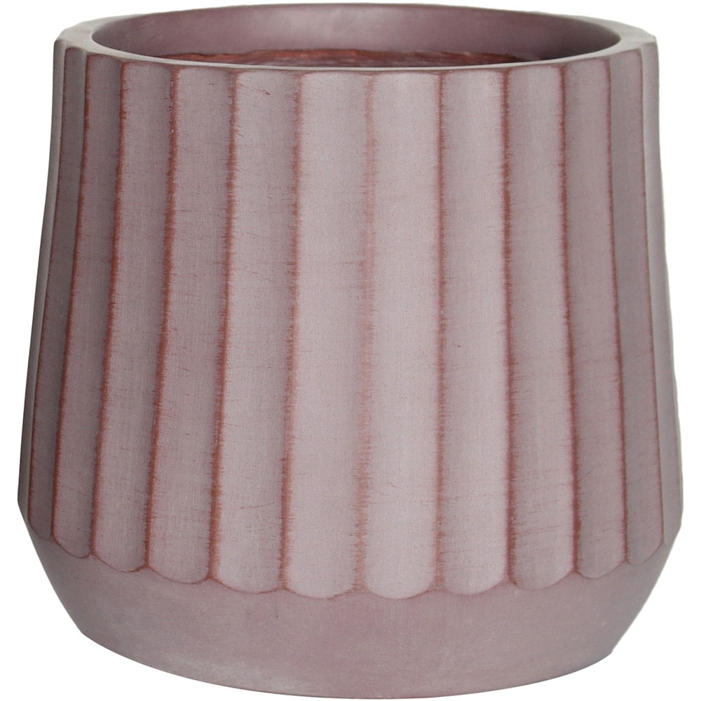 Ghiveci flori VERVE Rib, D 28 cm, rosu