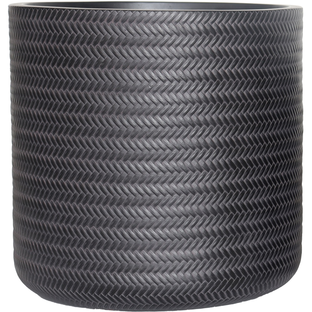 Ghiveci flori VERVE Rattan, D 43 cm, negru