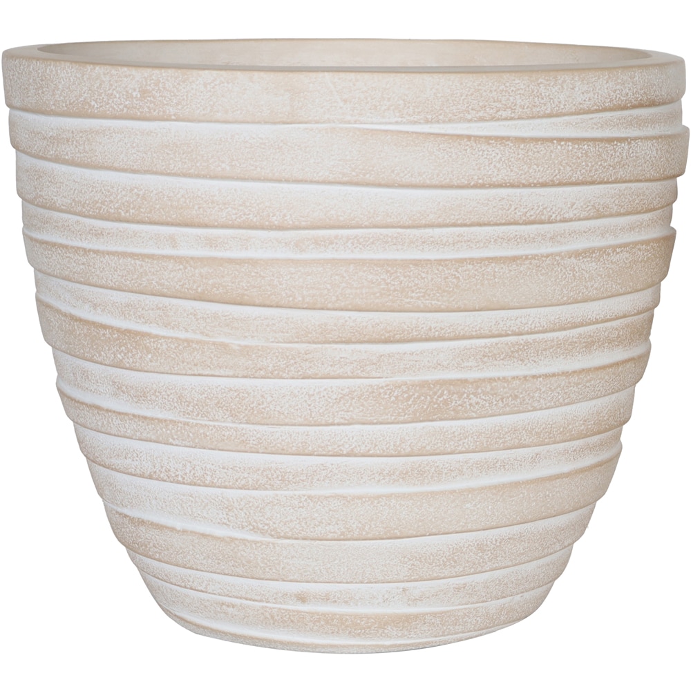 Ghiveci flori VERVE Fiberclay, D 37 cm, bej