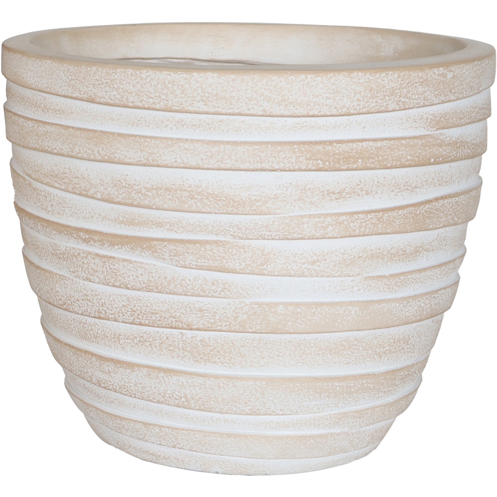 Ghiveci flori VERVE Fiberclay, D 30 cm, bej