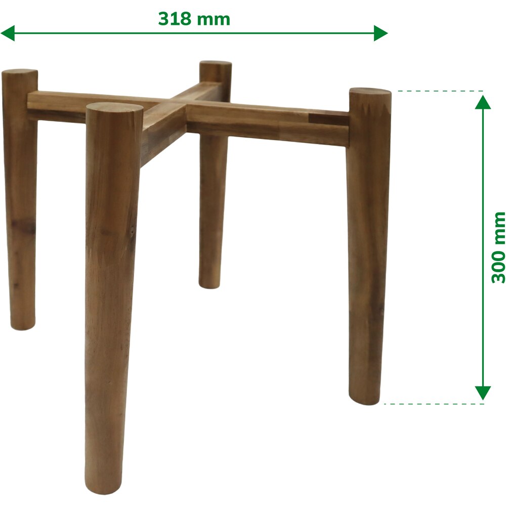 Suport ghiveci VERVE, lemn de acacia, 24 cm