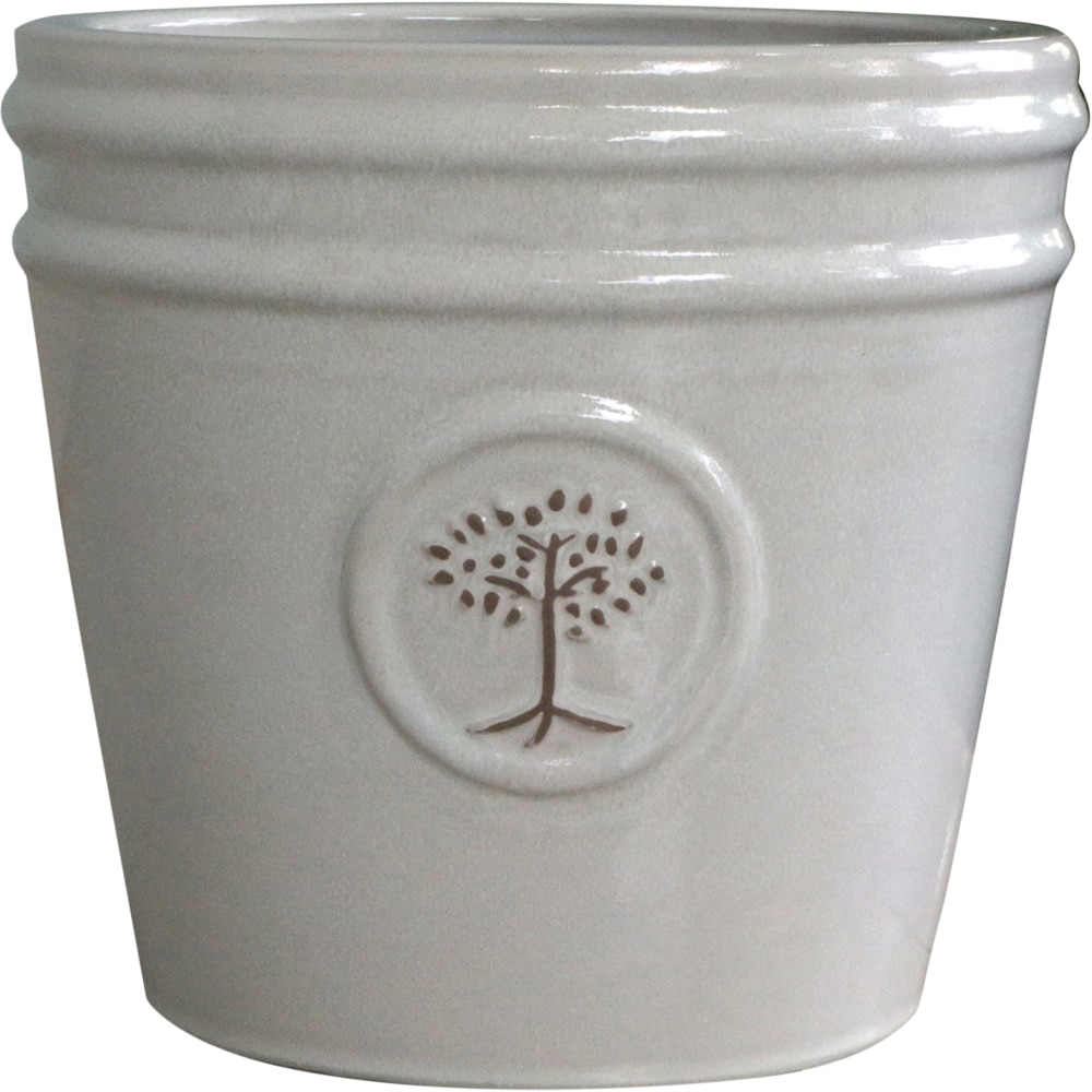 Ghiveci flori VERVE Moon Beam, D 32 cm, alb-crem