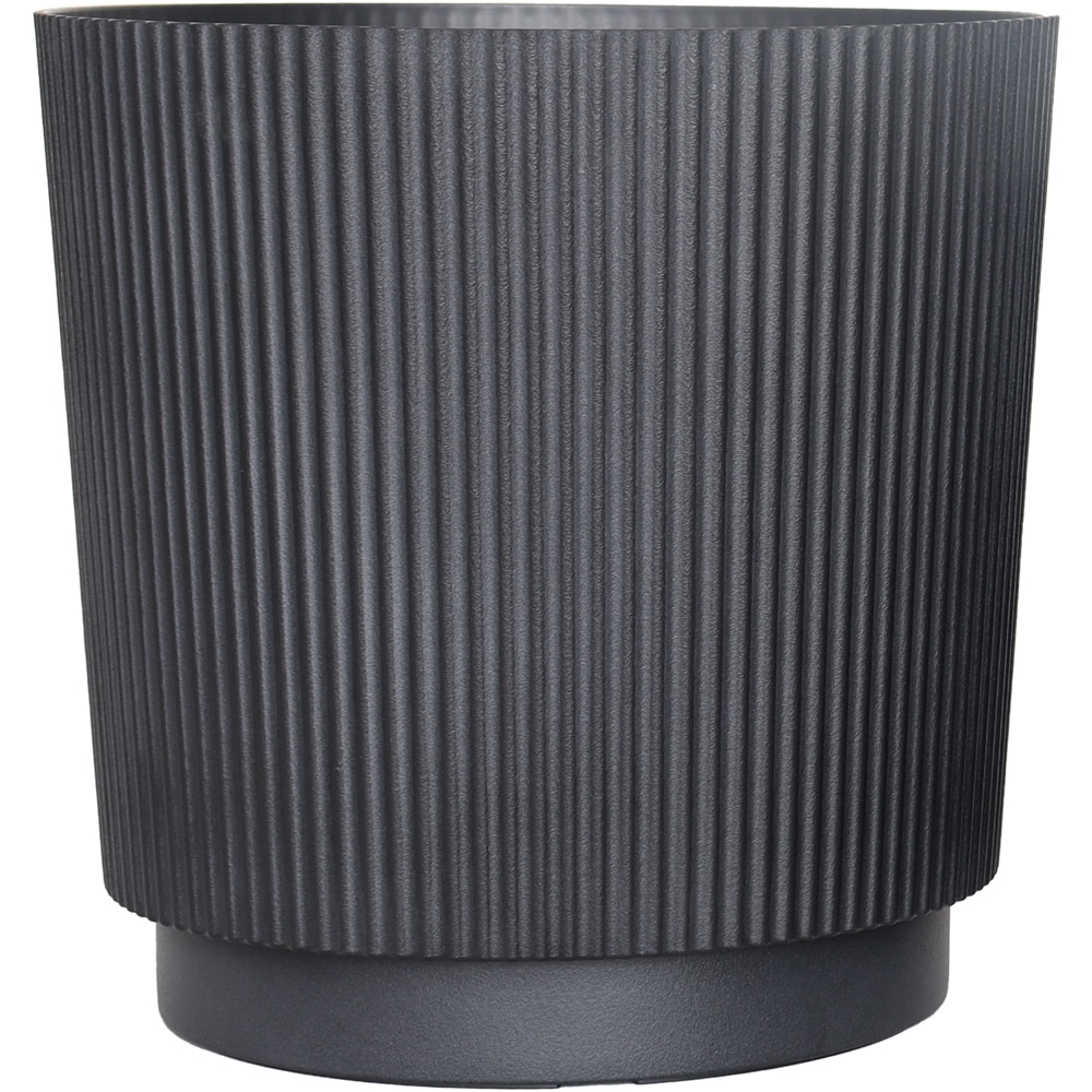 Ghiveci flori VERVE Cilindric, D 35 cm, negru
