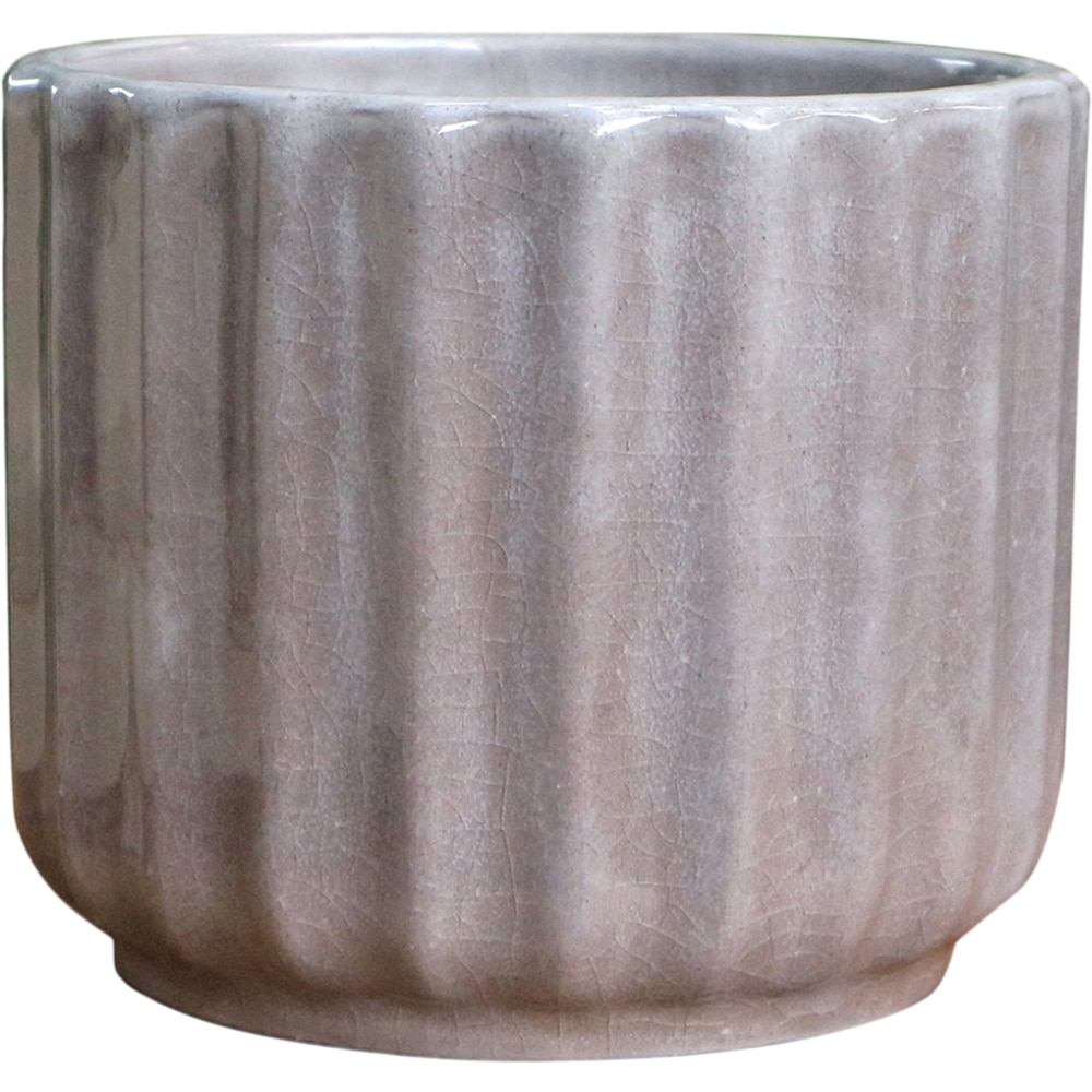 Ghiveci flori VERVE ceramic, D 16 cm, gri argintiu