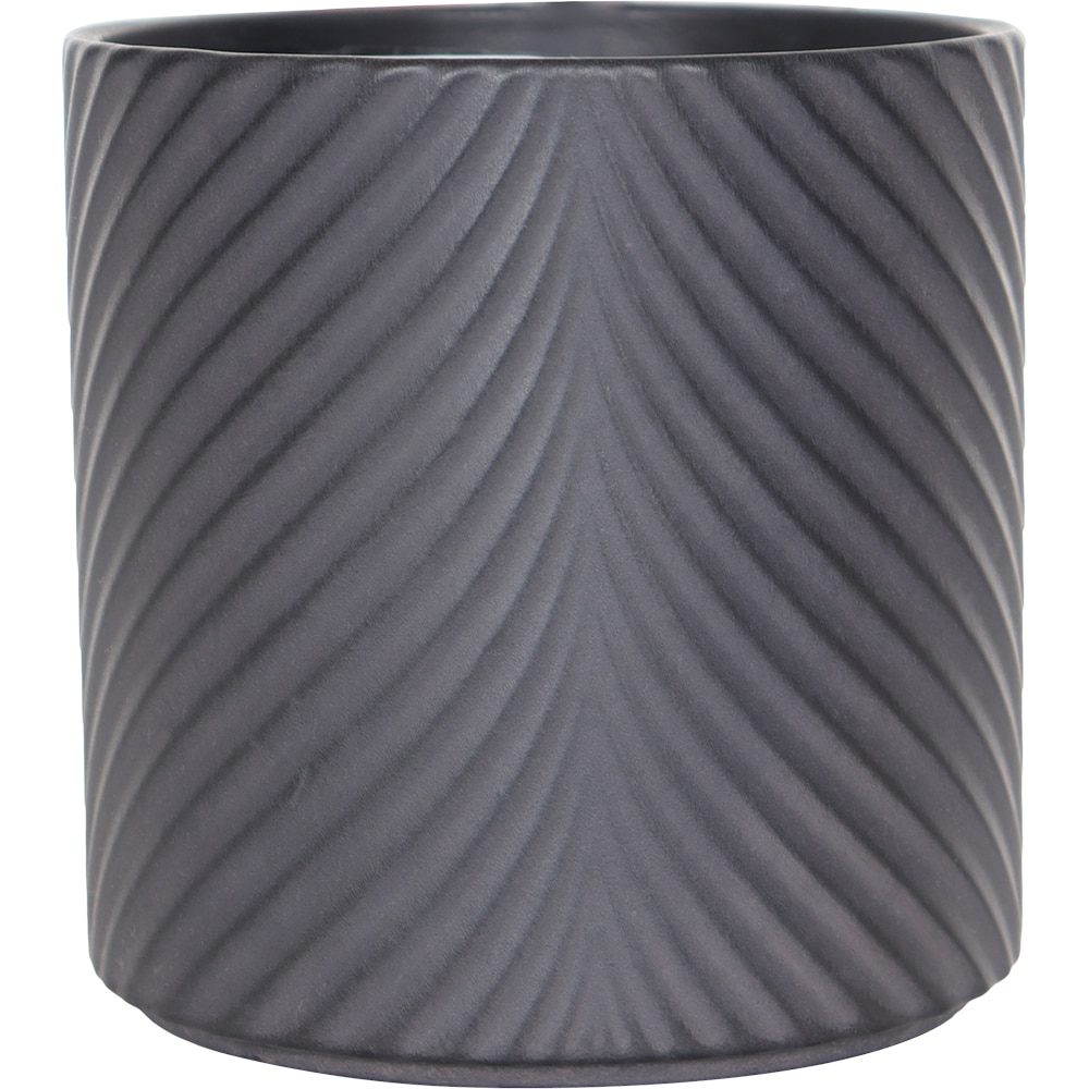 Ghiveci flori VERVE, teracota, D 13 cm, negru