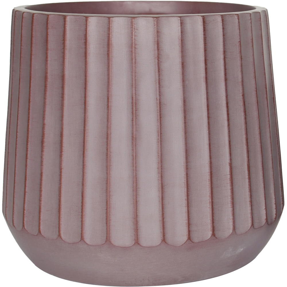Ghiveci flori VERVE Rib, D 37 cm, rosu