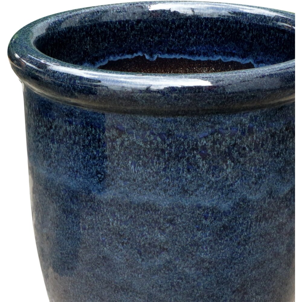 Ghiveci flori VERVE Blue Marble, D 38.5 cm, albastru inchis