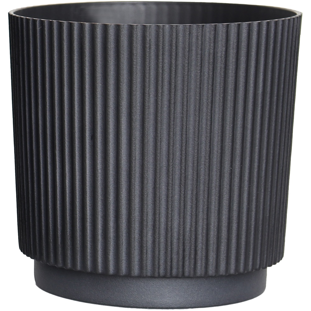Ghiveci flori VERVE Cilindric, D 25 cm, negru
