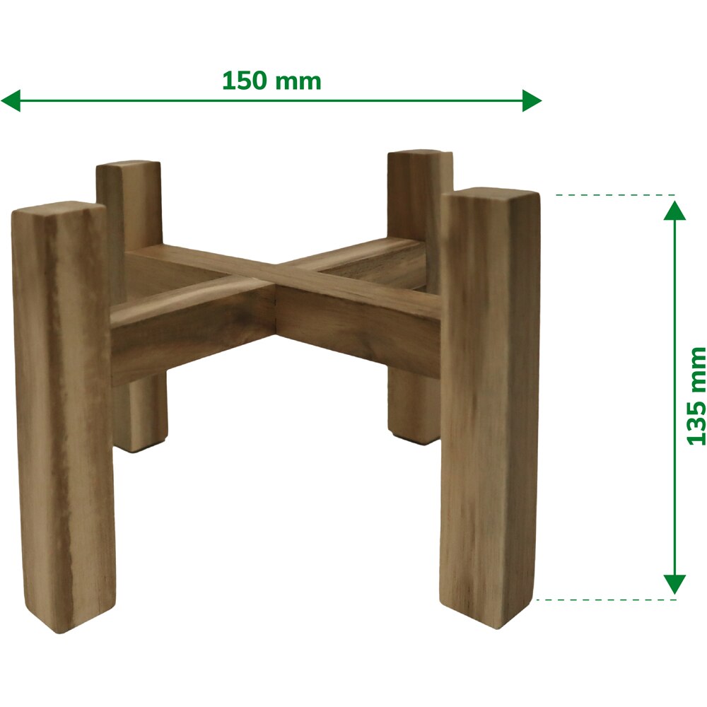Suport ghiveci VERVE Basic, lemn de acacia, 12 cm