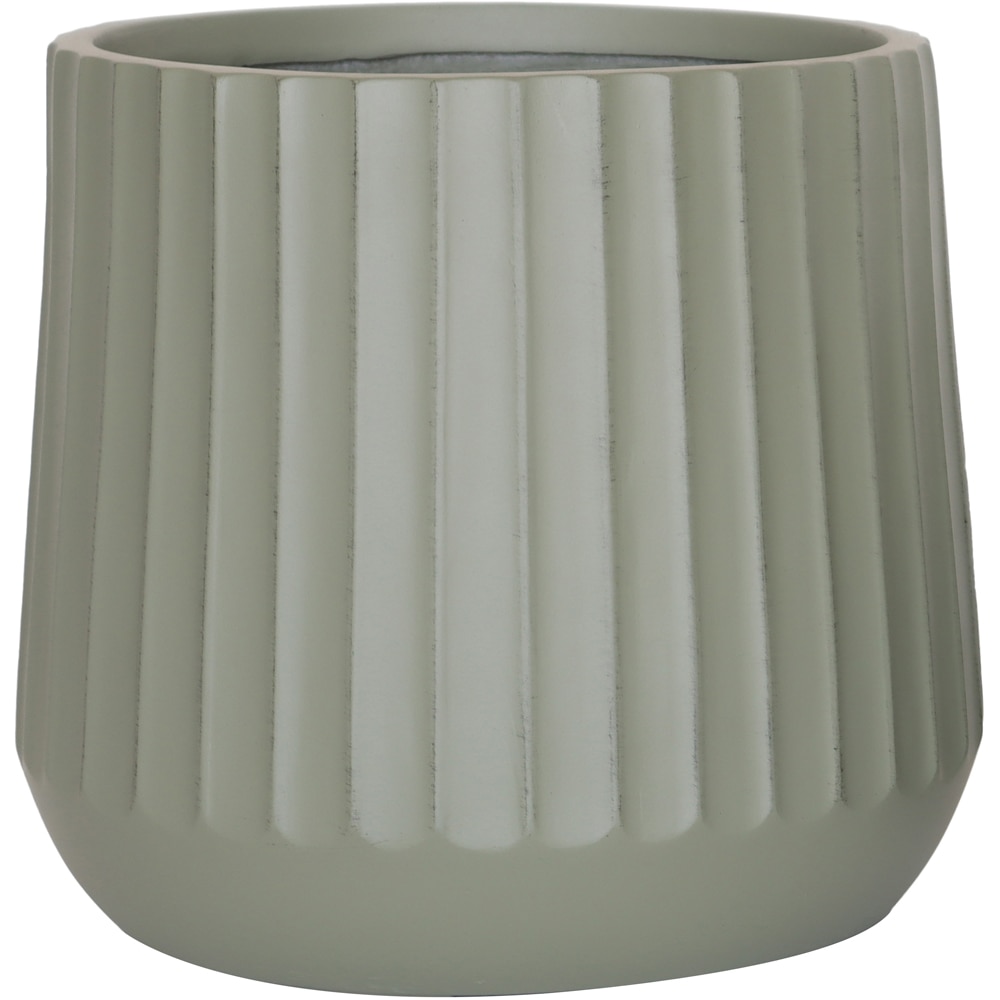 Ghiveci flori VERVE Rib, D 37 cm, verde
