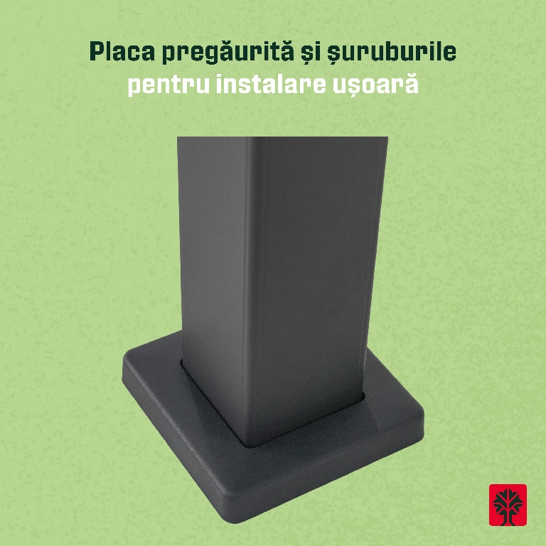 Pavilion gradina, gri, aluminiu, dreptunghiular, 400 x 300 cm - Samiel