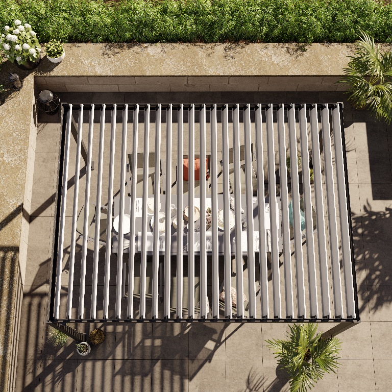 Pavilion gradina, gri, aluminiu, dreptunghiular, 400 x 300 cm - Samiel