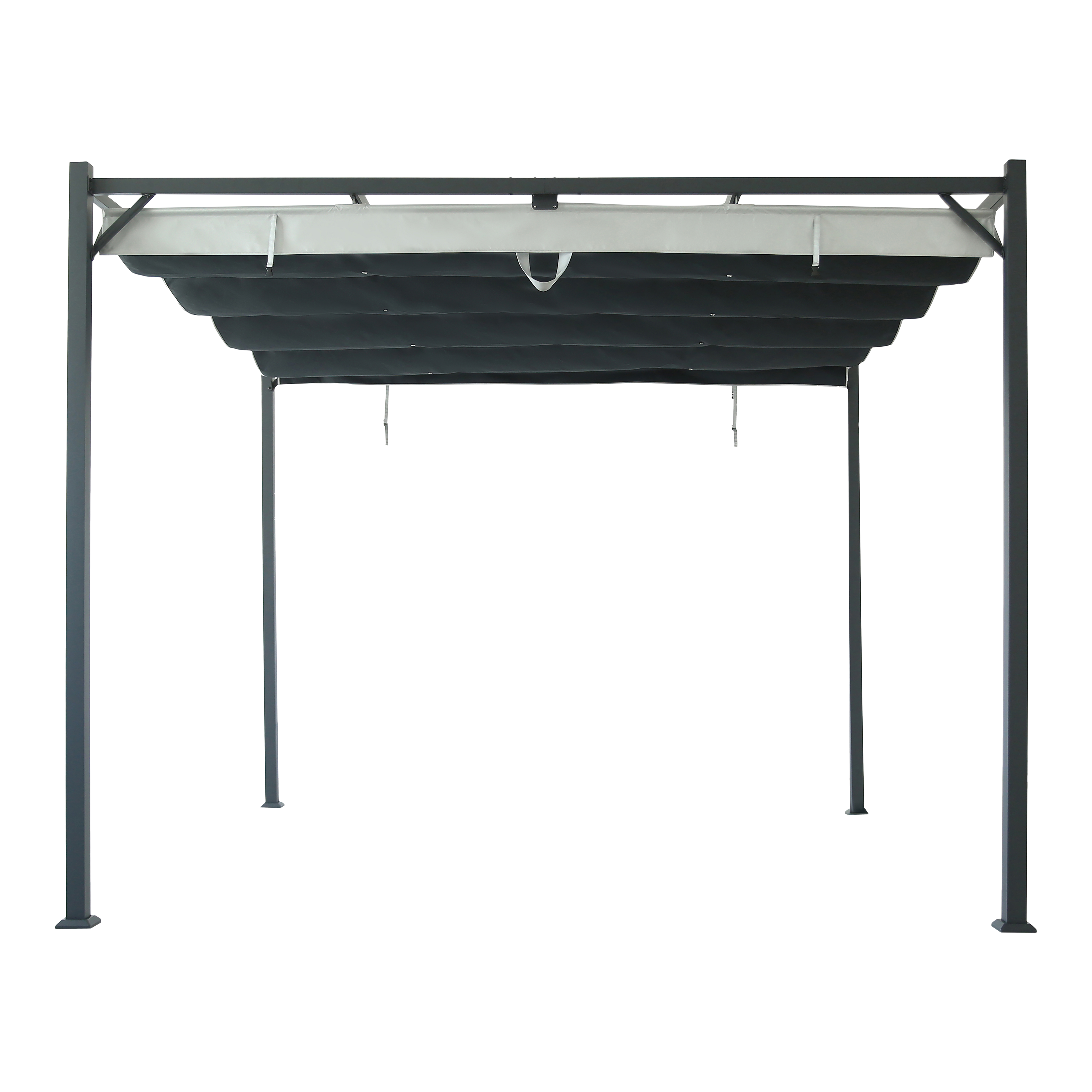 Pergola gradina Klikstrom Alize, otel/ poliester, 3 x 3 x 2.32 m, gri