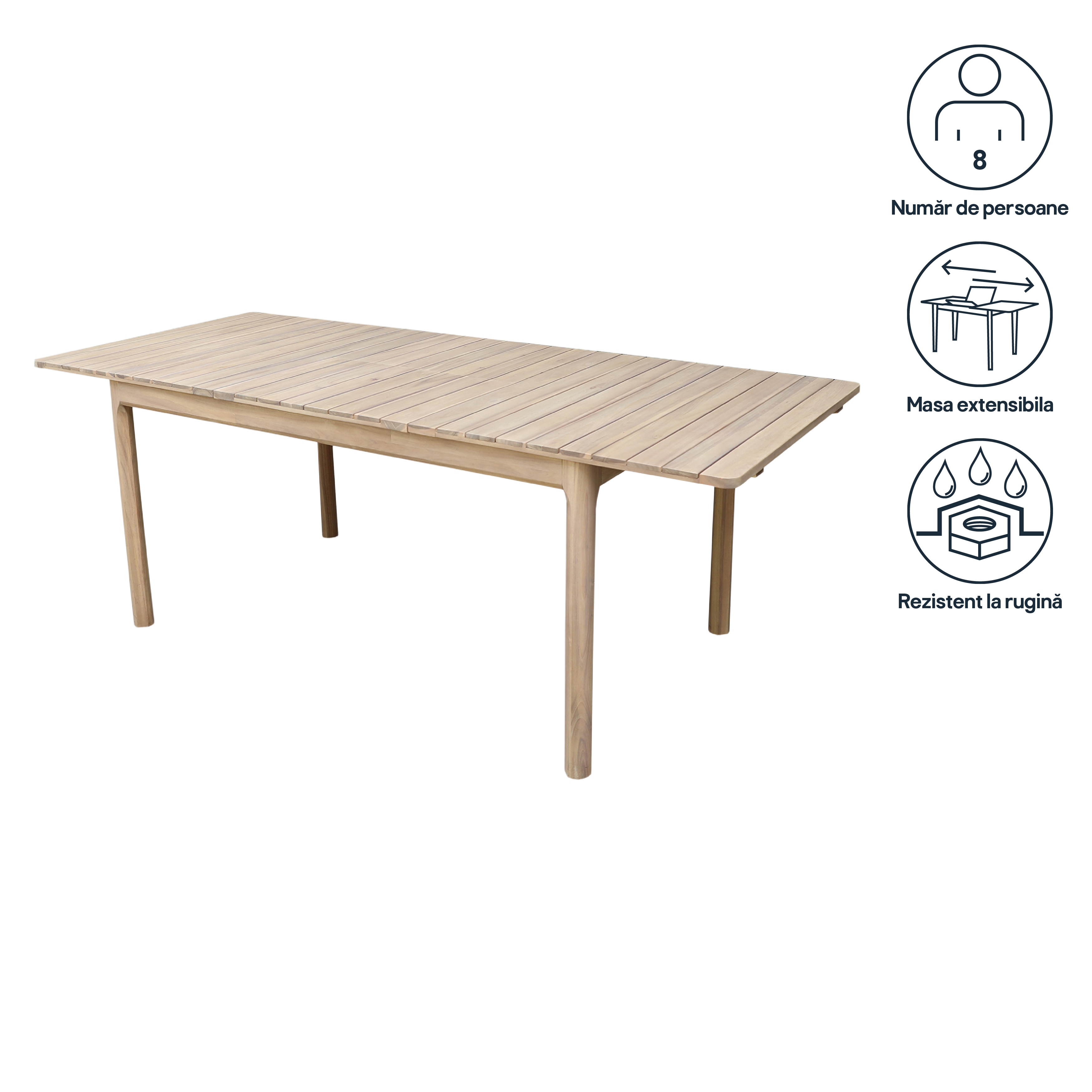 Masa Extens.Riveo 150 Pe 202X90X75