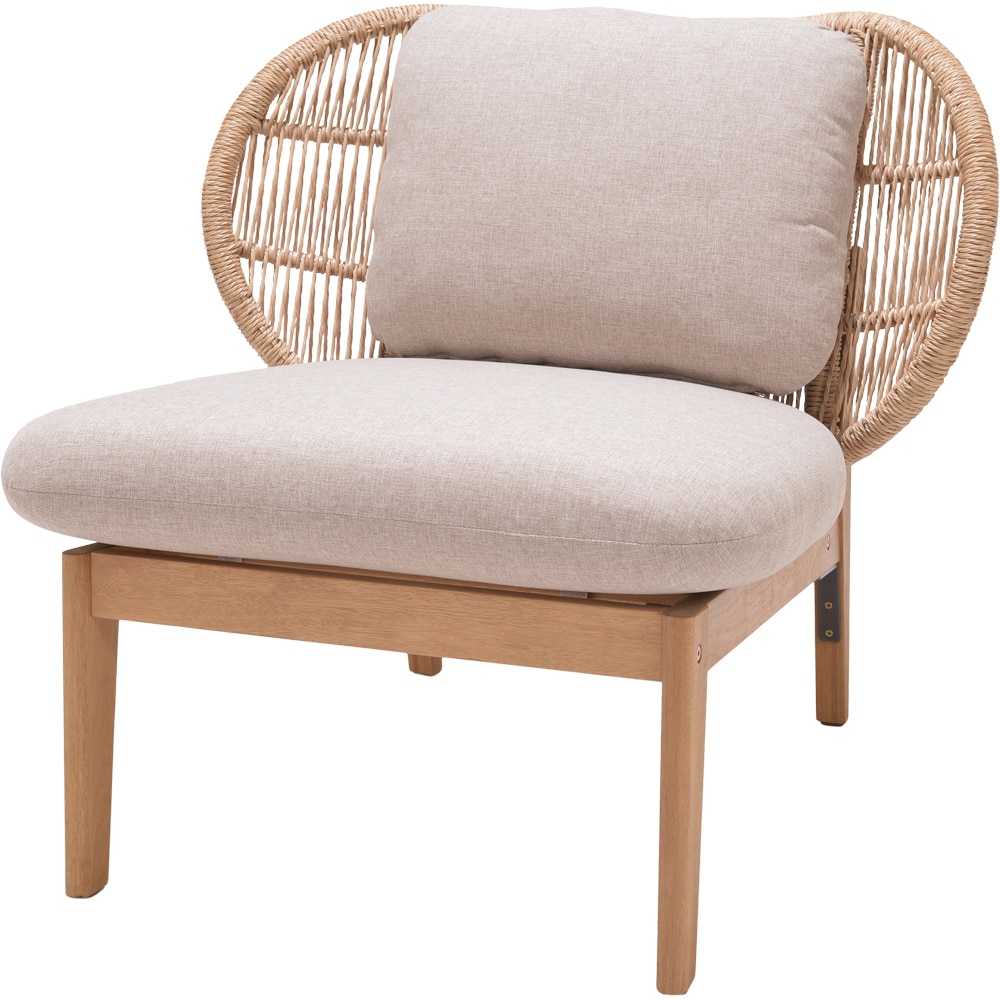 Set mobilier gradina GOODHOME Hania, 4 piese, crem