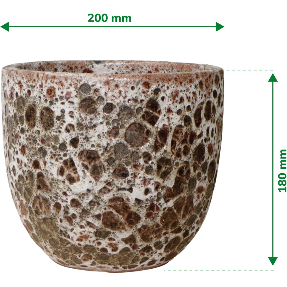 Ghiveci flori VERVE Antique, D 20 cm, maro