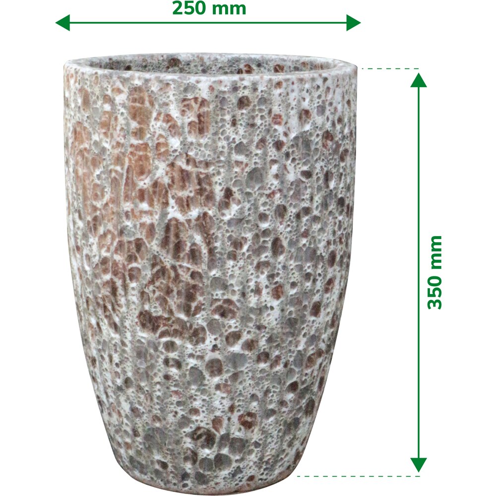 Ghiveci flori VERVE Volcanic, D 23 cm, maro