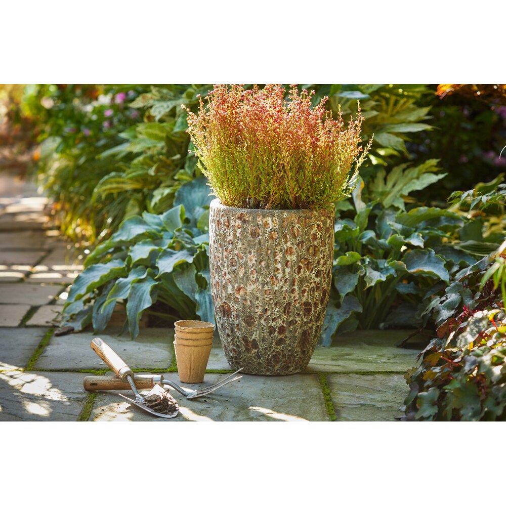 Ghiveci flori VERVE Volcanic, D 23 cm, maro