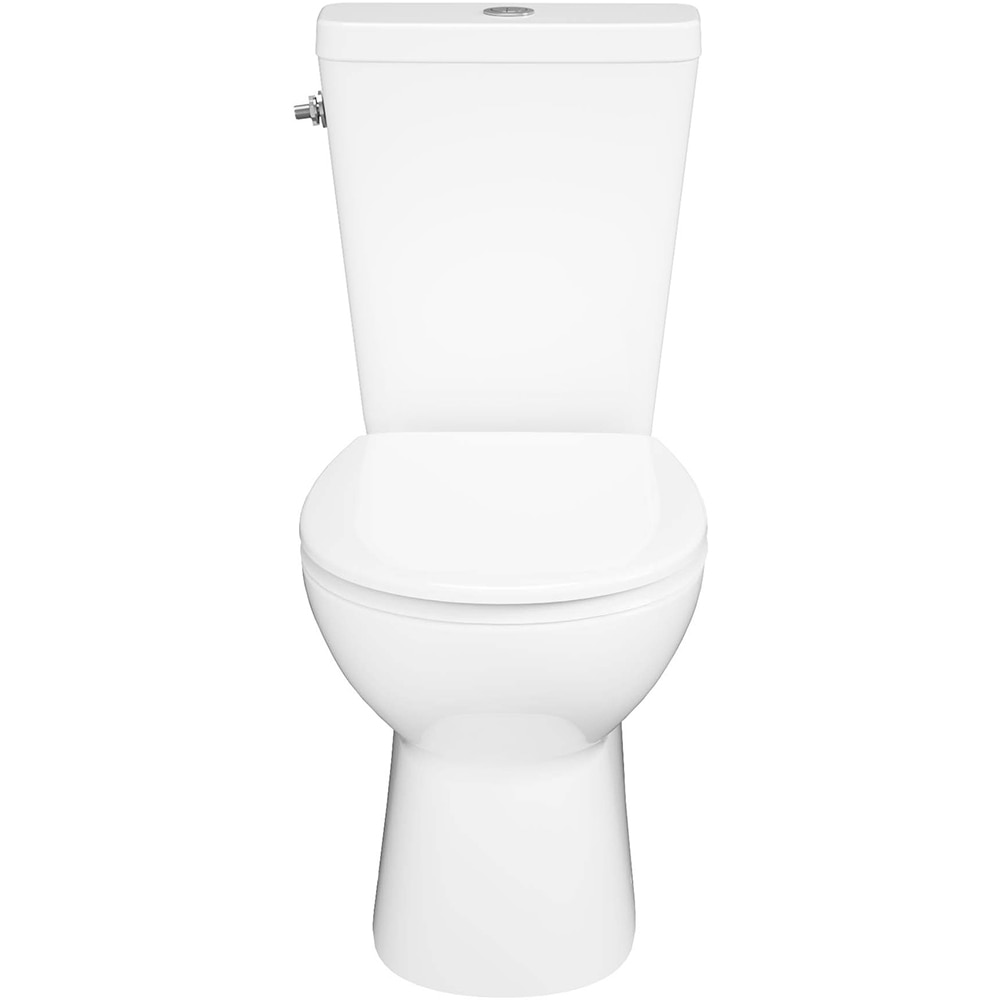 Set vas WC si rezervor GOODHOME Cavally, ceramica, evacuare orizontala, capac SoftClose, alb