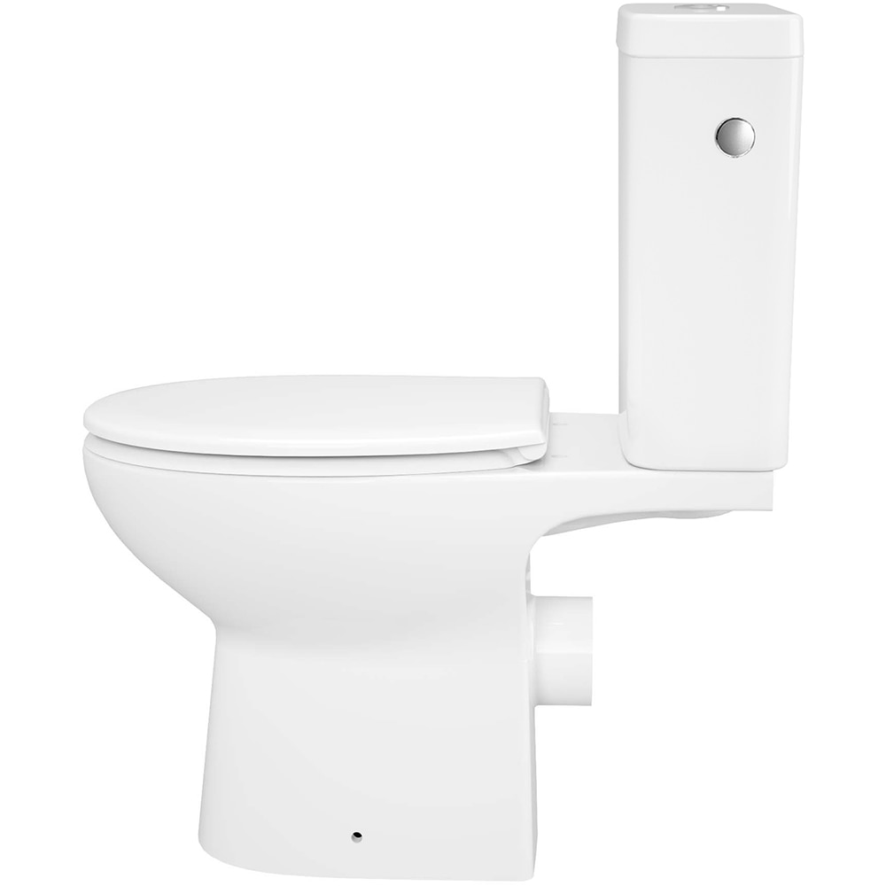 Set vas WC si rezervor GOODHOME Cavally, ceramica, evacuare orizontala, capac SoftClose, alb