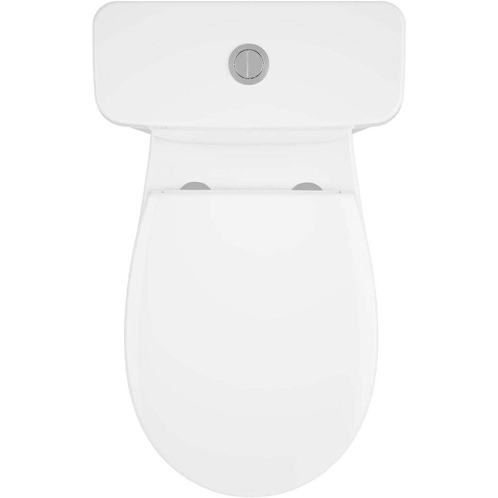 Set vas WC GOODHOME Tasi, ceramica, evacuare verticala, rezervor 3-4.5 l, capac SoftClose, alb