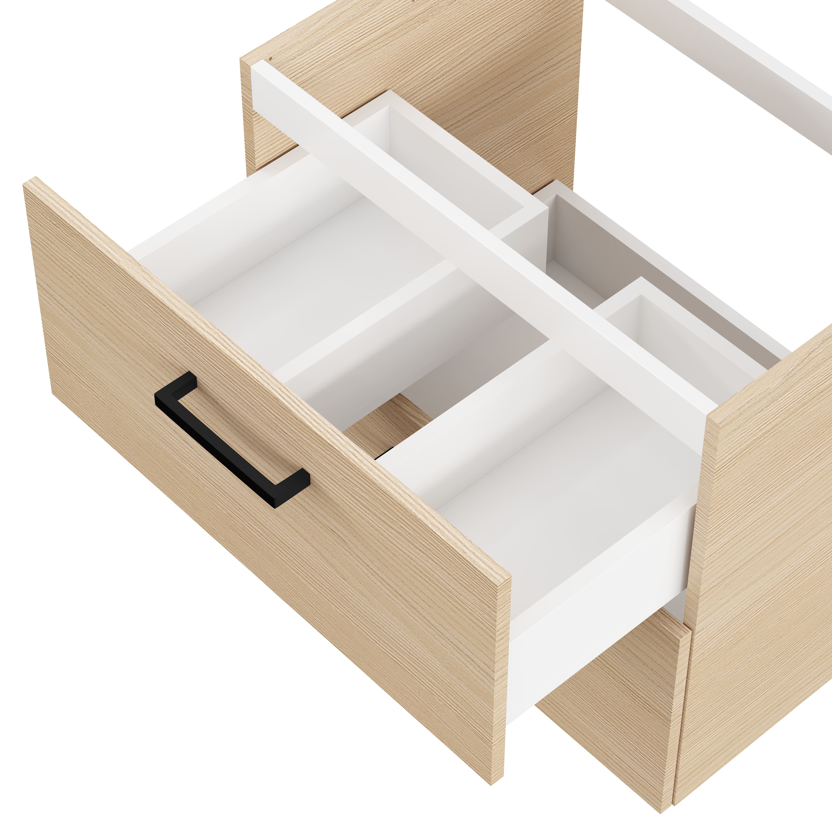 Baza pentru lavoar, suspendata, decor stejar, 60 cm  Pyxis