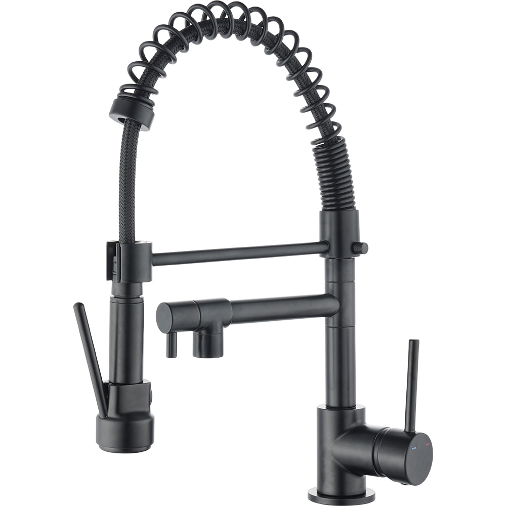 Baterie bucatarie COOKE & LEWIS Larentia, pipa flexibila, alama sanitara, negru