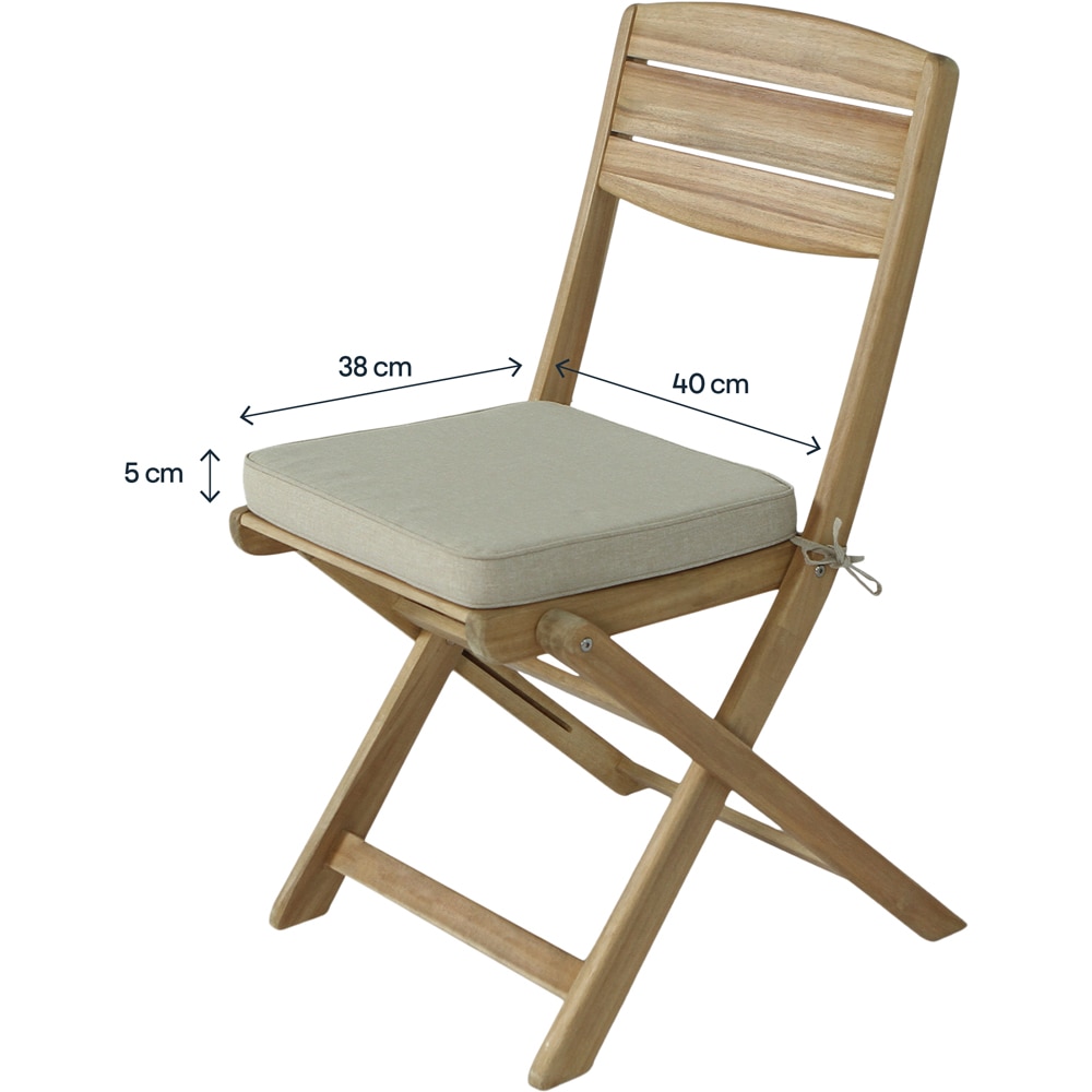 Perna scaun Tiga, textil, 38 x 40 cm, bej