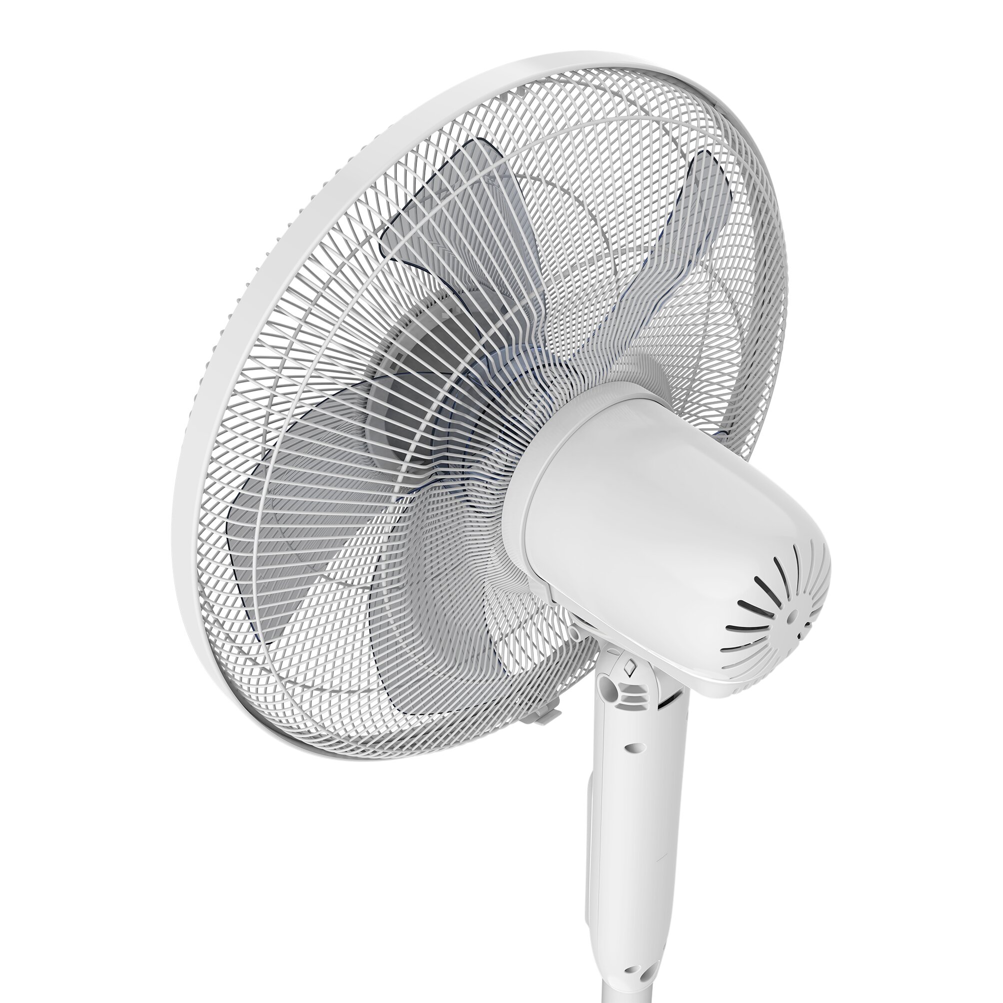 Ventilator cu piedestal, 40 cm, alb