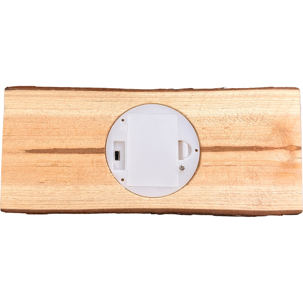 Decoratiune masa Brazi, LED, 20.2 x 21 cm, verde-maro