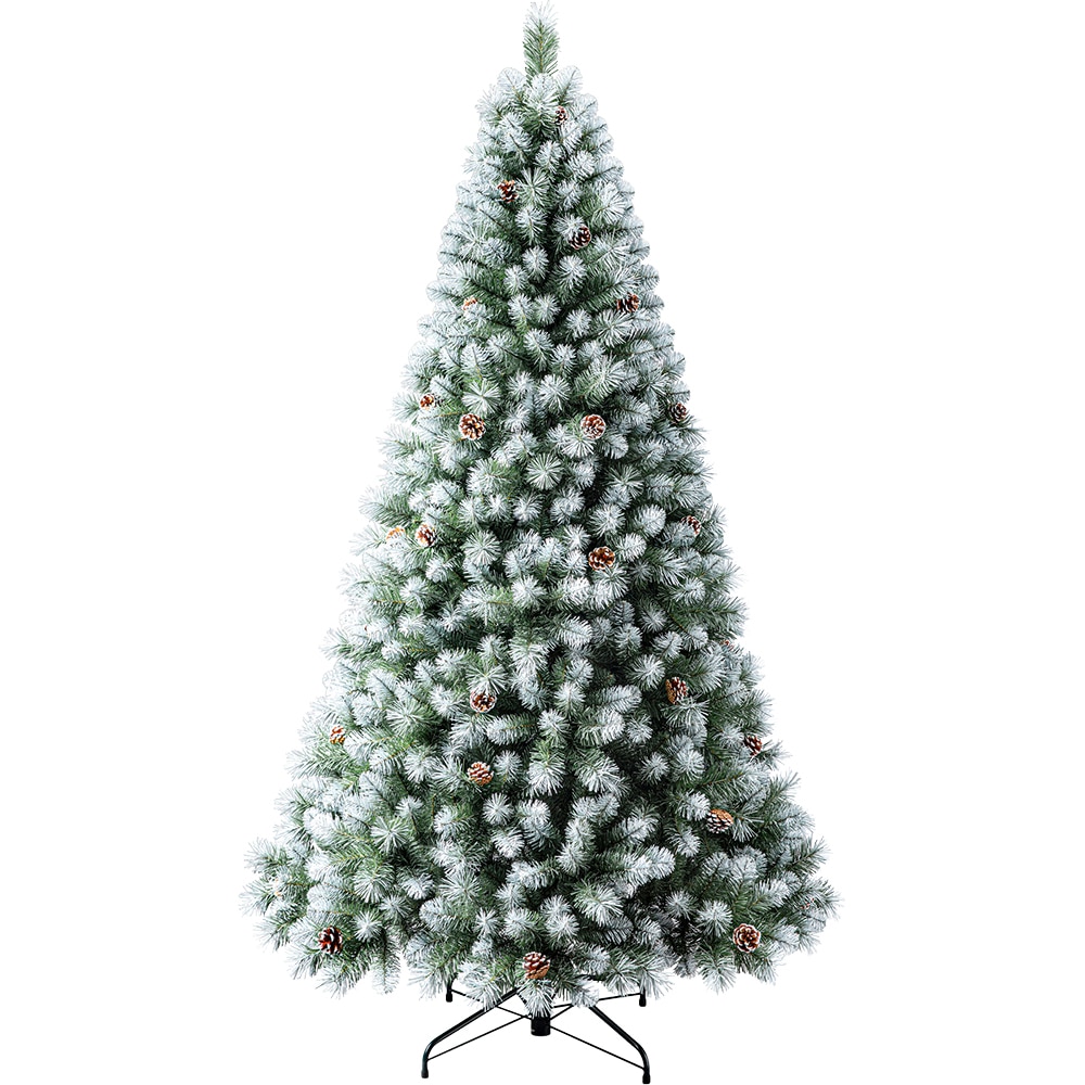 Brad artificial decorat Aumont, 213 cm, verde