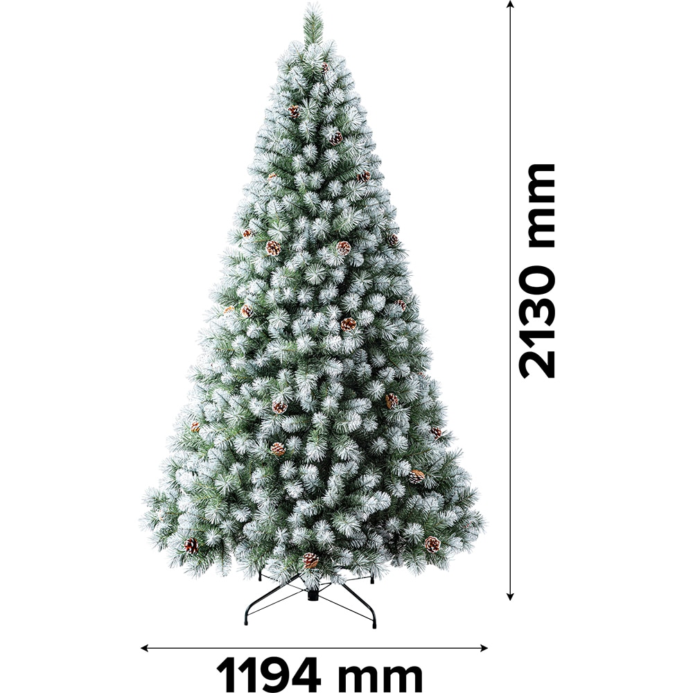 Brad artificial decorat Aumont, 213 cm, verde