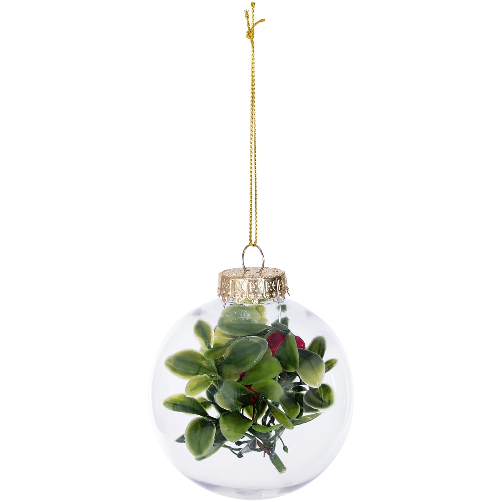 Glob Craciun, 8 cm, transparent