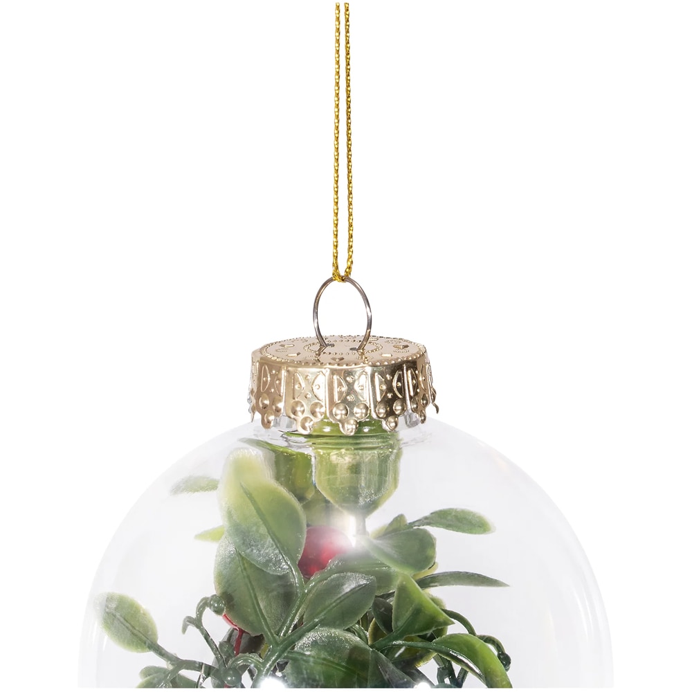 Glob Craciun, 8 cm, transparent