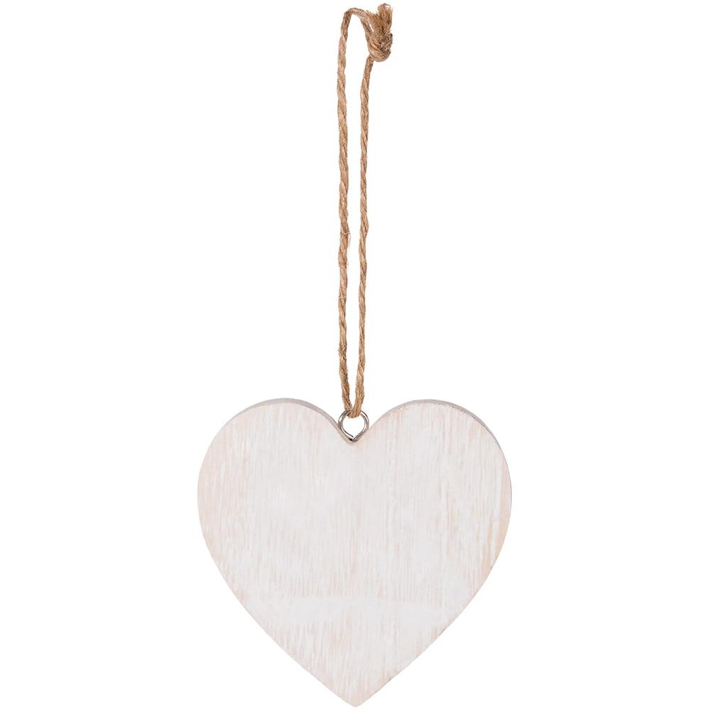 Decoratiune brad inimioara lemn, 8x1 cm