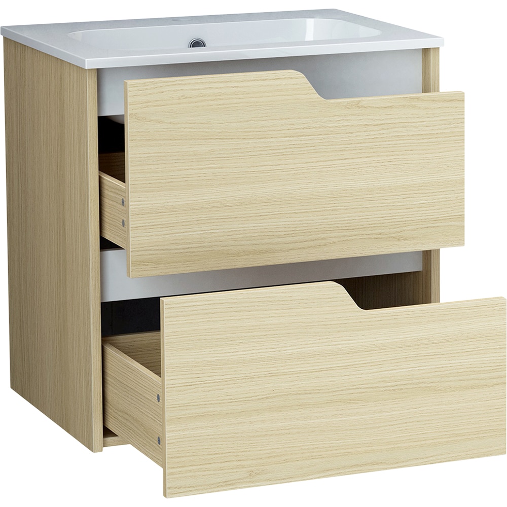 Set baza cu lavoar Tolima, 60 cm, stejar