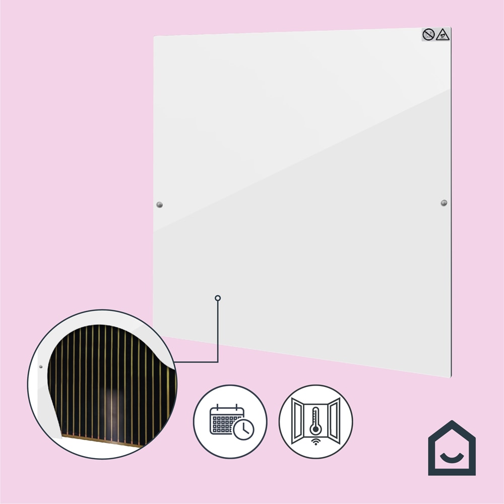 Panou radiant infrarosu GoodHome Basilisk G0606W, 320W, Telecomanda, alb