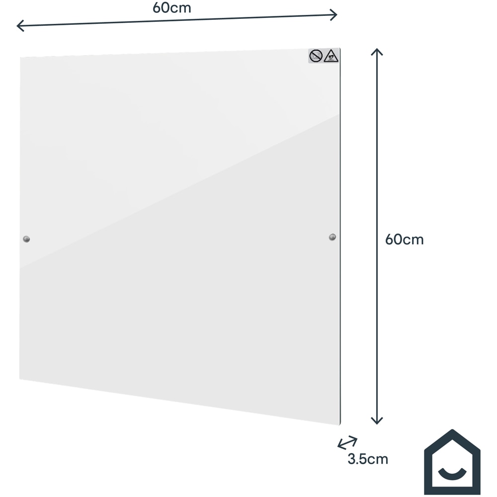 Panou radiant infrarosu GoodHome Basilisk G0606W, 320W, Telecomanda, alb
