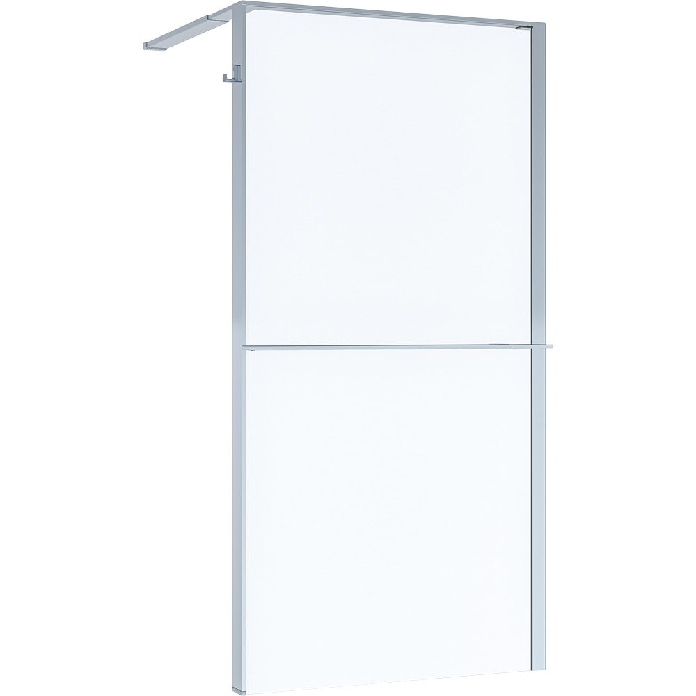 Paravan dus walk-in GOODHOME Evanna, aluminiu, 120 x 195 cm, sticla securizata transparenta, profil crom